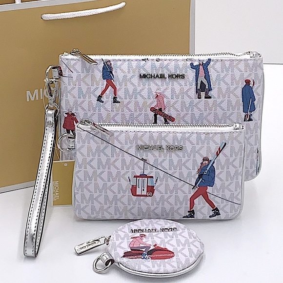 MICHAEL KORS JET SET GIRLS MULTIFUNCTIONAL WRISTLET TRIO BRIGHT WHITE MULTI - Picture 8 of 13
